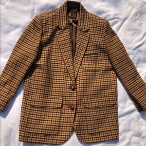 Houndstooth Oversized Blazer